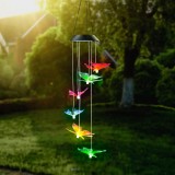 Lampa Solara Suspendata Fluturi, LED RGB, 78cm, IP44, Gradina, Decor Exterior