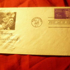 Plic FDC - In memoriam Eleonor Roosevelt SUA 1963