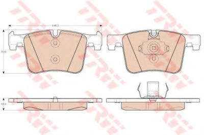 Set placute frana,frana disc BMW Seria 3 (F30, F35, F80) (2011 - 2016) TRW GDB1942 foto