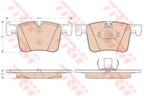 Set placute frana,frana disc BMW X3 (F25) (2010 - 2016) TRW GDB1942