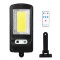 Lampa solara de exterior led flippy, 36 cm x 11.5 cm, 2400lumeni 100 cob led 20 w - echivalent 160 w bec incadescent, ip65, senzor de miscare, senzor