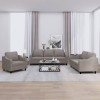 VidaXL Set de canapea cu perne, 3 piese, gri taupe, material textil 3201777