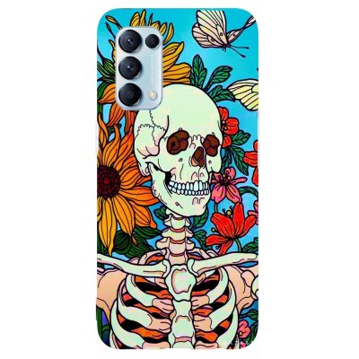 Husa compatibila cu Oppo Find X2 Pro model Blooming Flowers Skeleton, Silicon, TPU, Viceversa foto