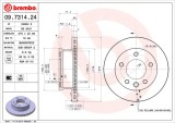 BREMBO 09.7314.24 PRIME LINE Disc frana