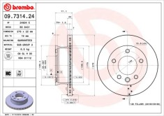 BREMBO 09.7314.24 PRIME LINE Disc frana