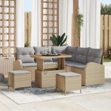 Cumpara ieftin Set de canapele pentru grădină cu pernă 8 pcs Bej Rattan poli