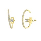 Cumpara ieftin Cercei argint 925, JW1773, model semicerc, placati cu aur