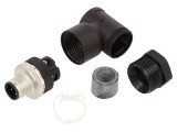 Conector M12 tată &icirc;n unghi, IP67