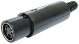 Conector mini DIN, 7 pini, mama, pe cablu - 123113
