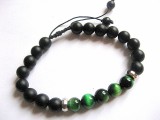 bratara unisex onix si ochi de tigru verde 30174