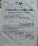 Cumpara ieftin Curier romanesc , gazeta politica , comerciala si literara , nr. 46 din 1844