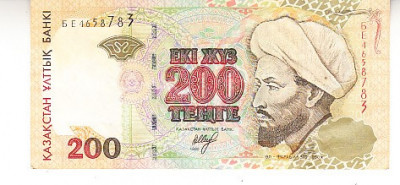 M1 - Bancnota foarte veche - Kasahstan - 200 tenge - 1999 foto