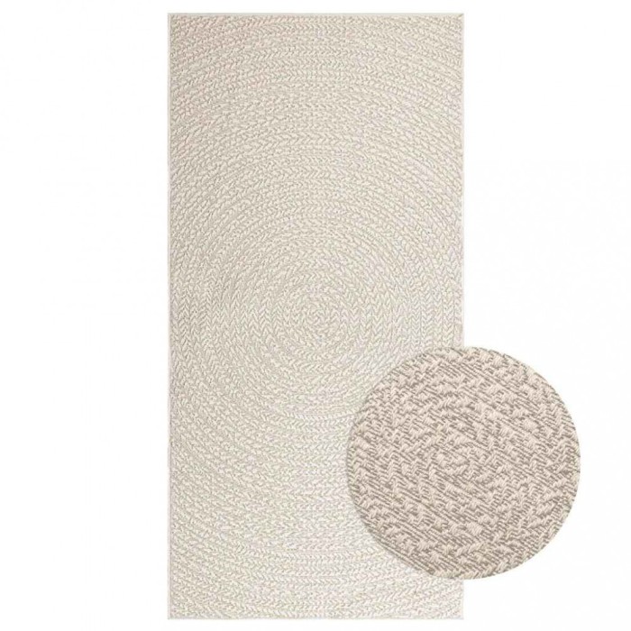 vidaXL Covor &bdquo;ZIZUR&rdquo; crem aspect iută pentru interior și exterior 4010375