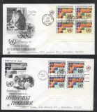 UN New York 1967 Development programme Mi.174-175 x 4 FDC UN.137