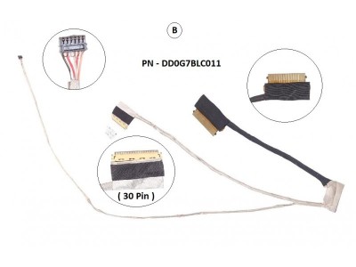 Cablu video LVDS Laptop, Pavilion 15-CS, 15T-CS, 15-CW, TPN-Q208, TPN-Q210, DD0G7BLC001, DD0G7BLC021, L23903-001, G7B FHD LCD EDP, 30 pini foto