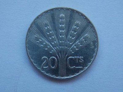 20 CENTESIMOS 1942 URUGUAY-argint foto
