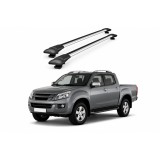 Bare portbagaj transversale auto aluminiu compatibile Isuzu D-Max (Rt50) cabina dubla 2012-2015 92-92 cm Cod: KL5
