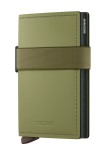 Secrid portofel de piele MATTE culoarea verde