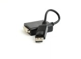 CABLU video GEMBIRD, adaptor DisplayPort (T) la DVI-I DL (M), 10cm, rezolutie maxima 4K UHD (3840 x 2160) la 30 Hz, negru, &quot;A-DPM-DVIF-03&quot; (timbru ver