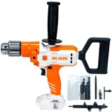 Ruris RMX 1390 - Masina de gaurit si insurubat fara acumulatori si incarcator Li-Ion 20 V - Ah 130 Nm accesorii