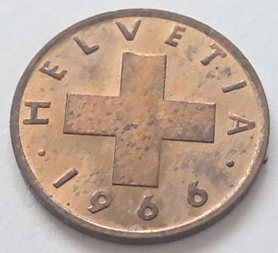 Elvetia, 1 Rappen 1966 foto