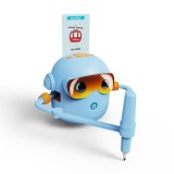 Robot Interactiv Educativ ZYTEQ&reg;️, jucarie Montessori, muzica, set complet cu 100 carduri de pictura, albastru