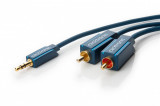 Cablu audio Profesional Jack 3.5 mm - 2x RCA 2m 50ohm OFC cupru fara oxigen AWG23 Clicktronic