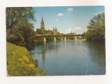 FA115 -Carte Postala- GERMANIA - Univeristatsstadt Ulm/Donau . Donau bei Ulm, circulata 1974