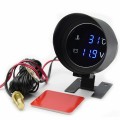 Ceas Digital Auto Temperatura Apa + Voltmetru, Sonda Inclusa, 9-36V, Alarma, Universal: Auto, Tractor, Camion