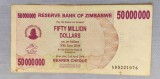 Zimbabwe - 50 000 000 Dollars / dolari (2008) sAD522