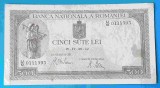 Bancnota veche perioada regala - 500 Lei Aprilie 1942, filigran vertical