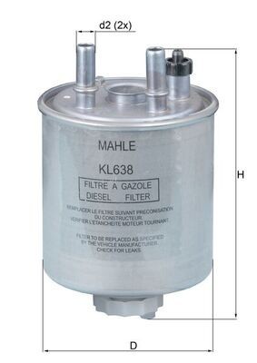 MAHLE KL 638 filtru combustibil foto