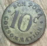 Jeton BON POUR 10 CENTS CONSUMATION