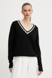 Silvian Heach pulover OLIVIER culoarea negru, GPA25287MA