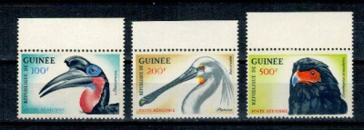 Guinea 1962 - Pasari, Posta Aeriana, Mi161-163 neuzate foto