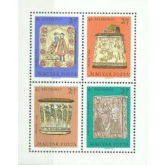 Ungaria 1969 - arta populara, bloc neuzat
