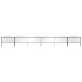 VidaXL Gard de grădină cu v&acirc;rf tip suliță din oțel 1070x150 cm, negru
