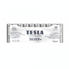 Set 10 baterii alcaline AA LR6 TESLA SILVER 1.5V