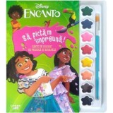 Disney. Encanto. Sa pictam impreuna! Carte de colorat cu pensula si acuarele - Litera