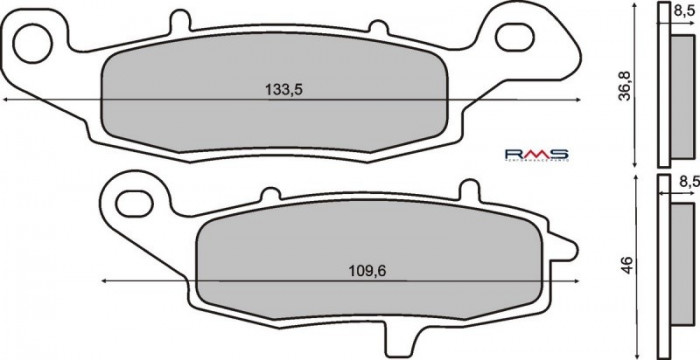 Placute frana Suzuki GSF 600 &#039;00-&#039;04 /GSX 600 &#039;98-&#039;05 Cod Produs: MX_NEW 225101240RM