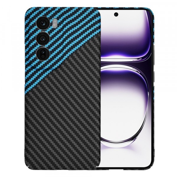 Husa pentru Oppo Reno12, Techsuit, Carbonite FiberShell, Neagra Bleu