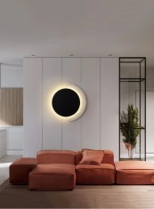 Aplica LED, 26W, 30CM, negru, lumina/rece/calda/neutra