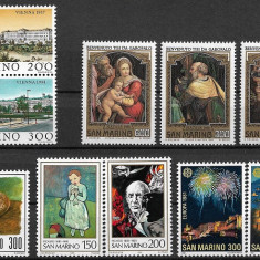 C693 - lot San Marino timbre neuzate,serii complete