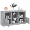 VidaXL Servantă cu lumini LED, gri beton, 123x37x67 cm