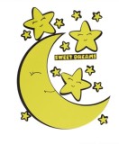 Decoratiune pentru perete Luna si Stele
