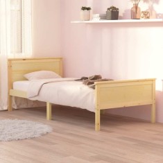 vidaXL Cadru de pat, 90x200 cm, lemn masiv de pin 322174