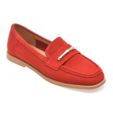 Mocasini GRYXX rosii, 1313C15, din piele intoarsa