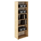 Cumpara ieftin Biblioteca mdf natur stejar artisan alb Rioma 75x38x217.8 cm