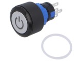 Comutator ONPOW LAS1-APY-11T/W/12V/P 2 Poziții SPDT 0,5A 220VAC IP65 apăsare