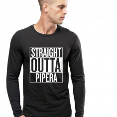 Bluza barbati neagra - Straight Outta Pipera - 2XL